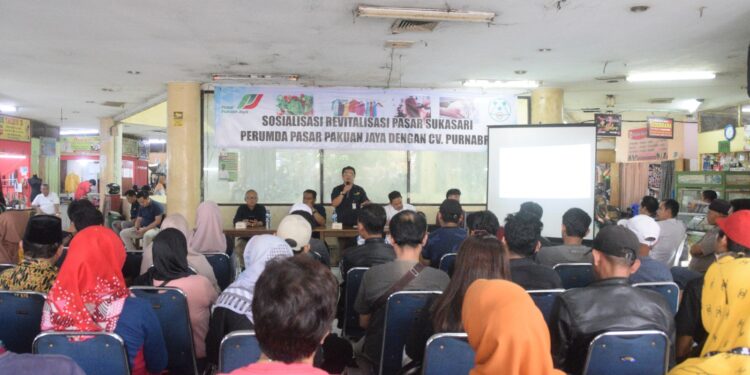 Sosialisasikan Revitalisasi Pasar Sukasari, Perumda PPJ targetkan Selesai Akhir Tahun Ini
