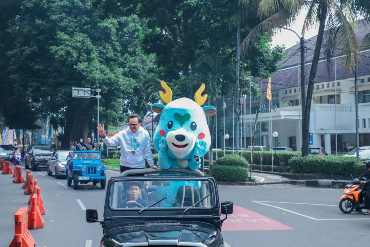Wali Kota Bogor Bima Arya melaunching maskot bernama Rusa Bogor (Rubo) tepat di Hari Jadi Bogor (HJB) ke-541 tahun, pada Sabtu (3/6/2023).