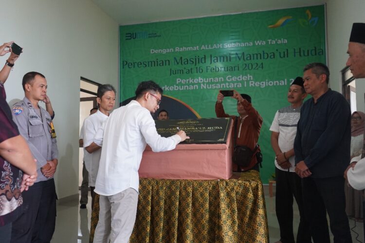 PTPN I Regional 2 Berikan Bantuan CSR, Masjid Gedeh Yang Hancur Pasca Gempa Cianjur Kini Kembali Tegak