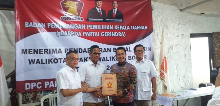 Sendi Fardiansyah Daftar jadi Balon Wali Kota Bogor di Partai Gerindra
