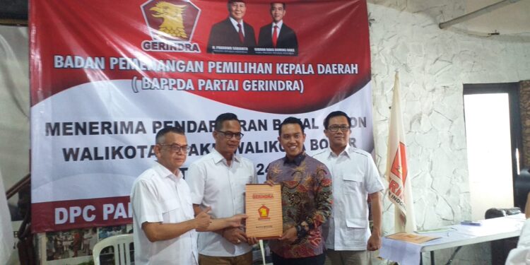 Sendi Fardiansyah Daftar jadi Balon Wali Kota Bogor di Partai Gerindra