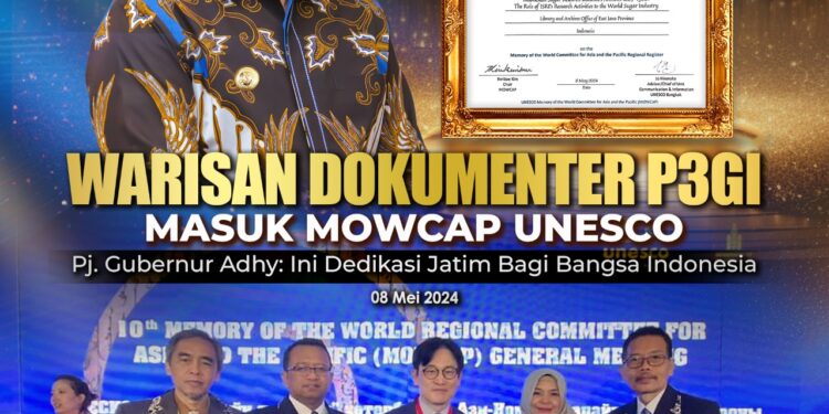 Prestasi Dunia: Warisan Dokumenter Pusat Penelitian Perkebunan Gula Indonesia (P3GI) Ditetapkan Dalam MOWCAP UNESCO