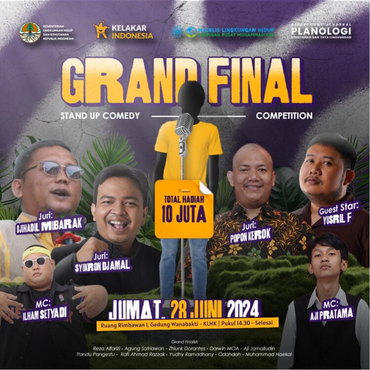 Peringati Hari Lingkungan Hidup, Dirjen PKTL Kementerian Lingkungan Hidup dan Kehutanan Gelar Lomba Stand Up Comedy