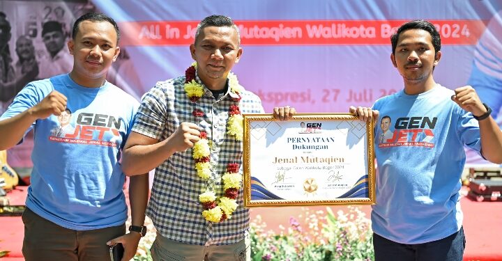 Ratusan Relawan Genjet Deklarasi Dukung Jenal Mutaqin di Pilwalkot Bogor 2024