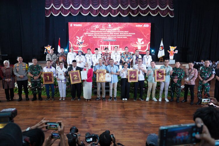 KPU Tetapkan Nomor Urut Paslon Wali Kota dan Wakil Wali Kota Bogor