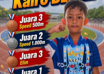 Keren! Muhammad Kairo Dzahin, Bocah asal Bogor Borong 4 Medali Kejurnas Sepatu Roda di Semarang