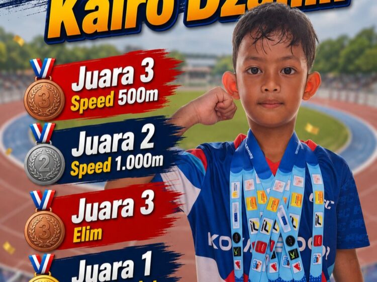 Keren! Muhammad Kairo Dzahin, Bocah asal Bogor Borong 4 Medali Kejurnas Sepatu Roda di Semarang
