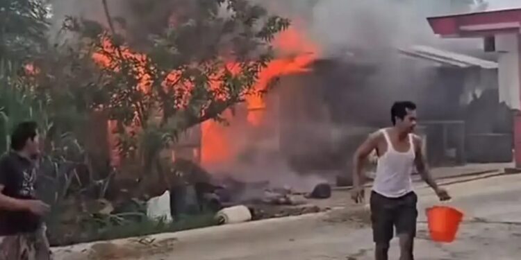 Kebakaran Hebat di Ciampea Bogor, Pom Mini dan Toko Beras Hangus Dilalap Api