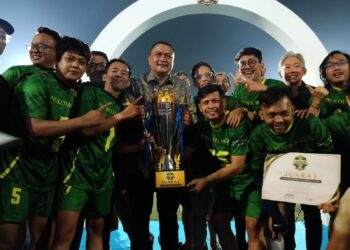 Tim “Pangeran Biru” PWI Kota Bogor Sabet Juara Mini Soccer Bupati Bogor Cup 2026