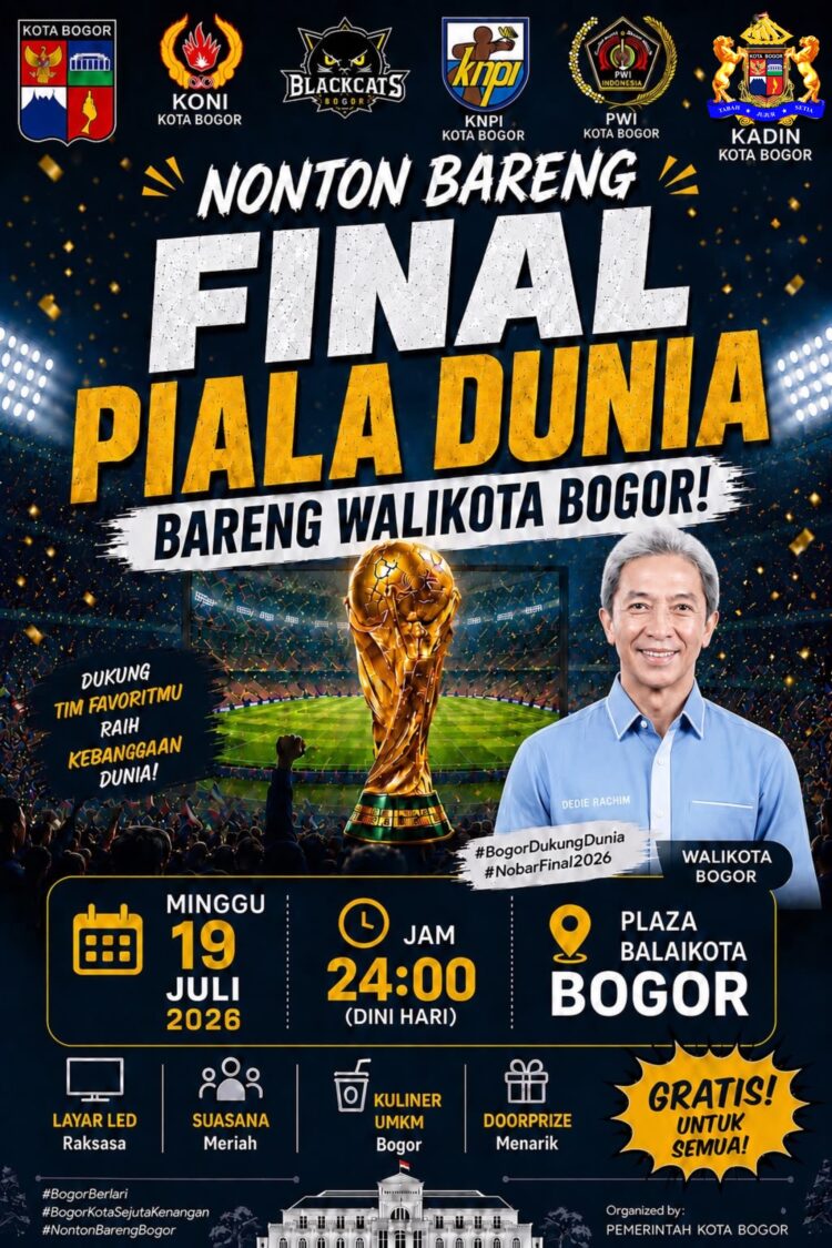 Nobar Final Piala Dunia Bareng Wali Kota, Ada 100 Doorprize dan Makan Gratis