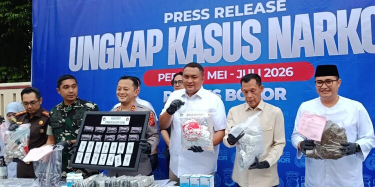 Polres Bogor Bongkar 74 Kasus Narkoba, 95 Tersangka Ditangkap dan Lebih dari 1 Juta Butir OKT Disita