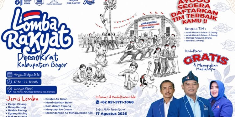 Catat Tanggalnya! Dari Balap Karung hingga Panjat Pinang, Lomba Rakyat Demokrat Siapkan 9 Permainan di Bogor