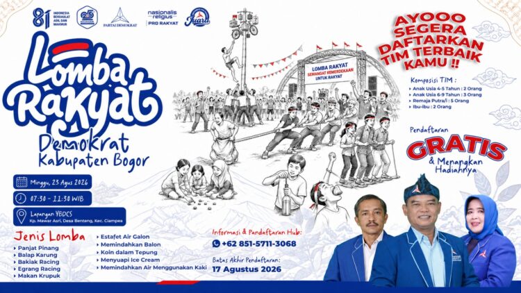 Catat Tanggalnya! Dari Balap Karung hingga Panjat Pinang, Lomba Rakyat Demokrat Siapkan 9 Permainan di Bogor