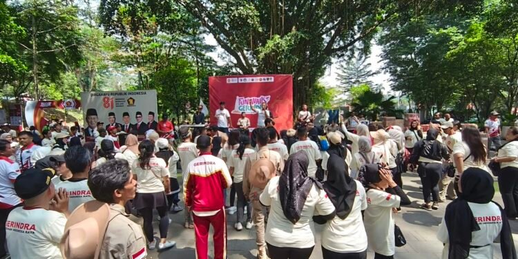 Gerindra Kota Bogor Gelar Fun Walk, 1.500 Kader hingga Tingkat RW Ikut Bergerak