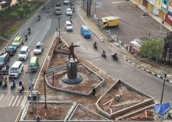 Pemkot Bogor Percantik Kawasan Tugu Narkoba, Taman Dihiasi Tanaman Warna-warni Rp400 Juta