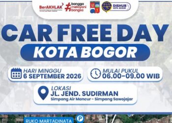 CFD Kota Bogor Kembali Digelar 6 September, Jalan Sudirman Ditutup dari Air Mancur hingga Sawojajar