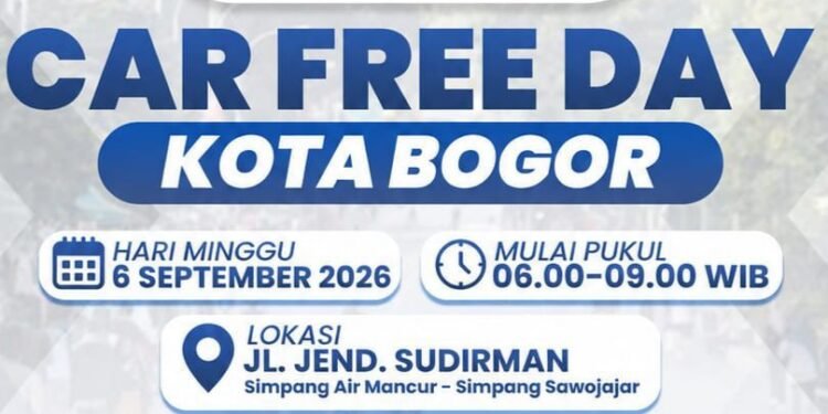 CFD Kota Bogor Kembali Digelar 6 September, Jalan Sudirman Ditutup dari Air Mancur hingga Sawojajar