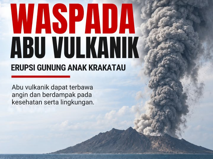 Warga Bogor Diminta Waspada, Abu Vulkanik Anak Krakatau Sudah Capai Jabodetabek
